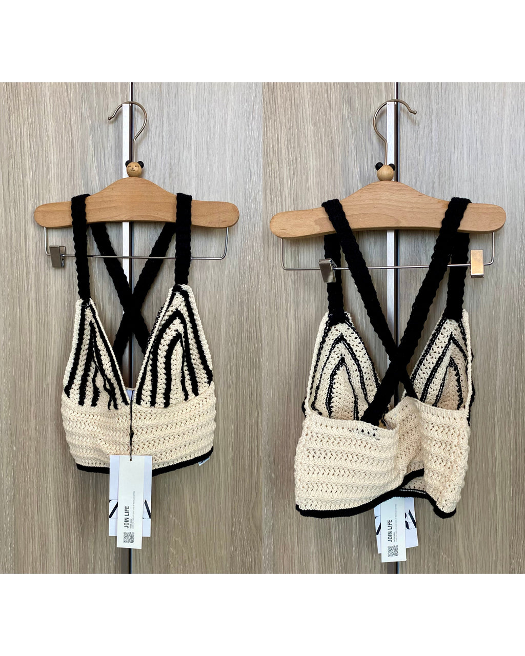 Striped Crochet Top & Pants Set