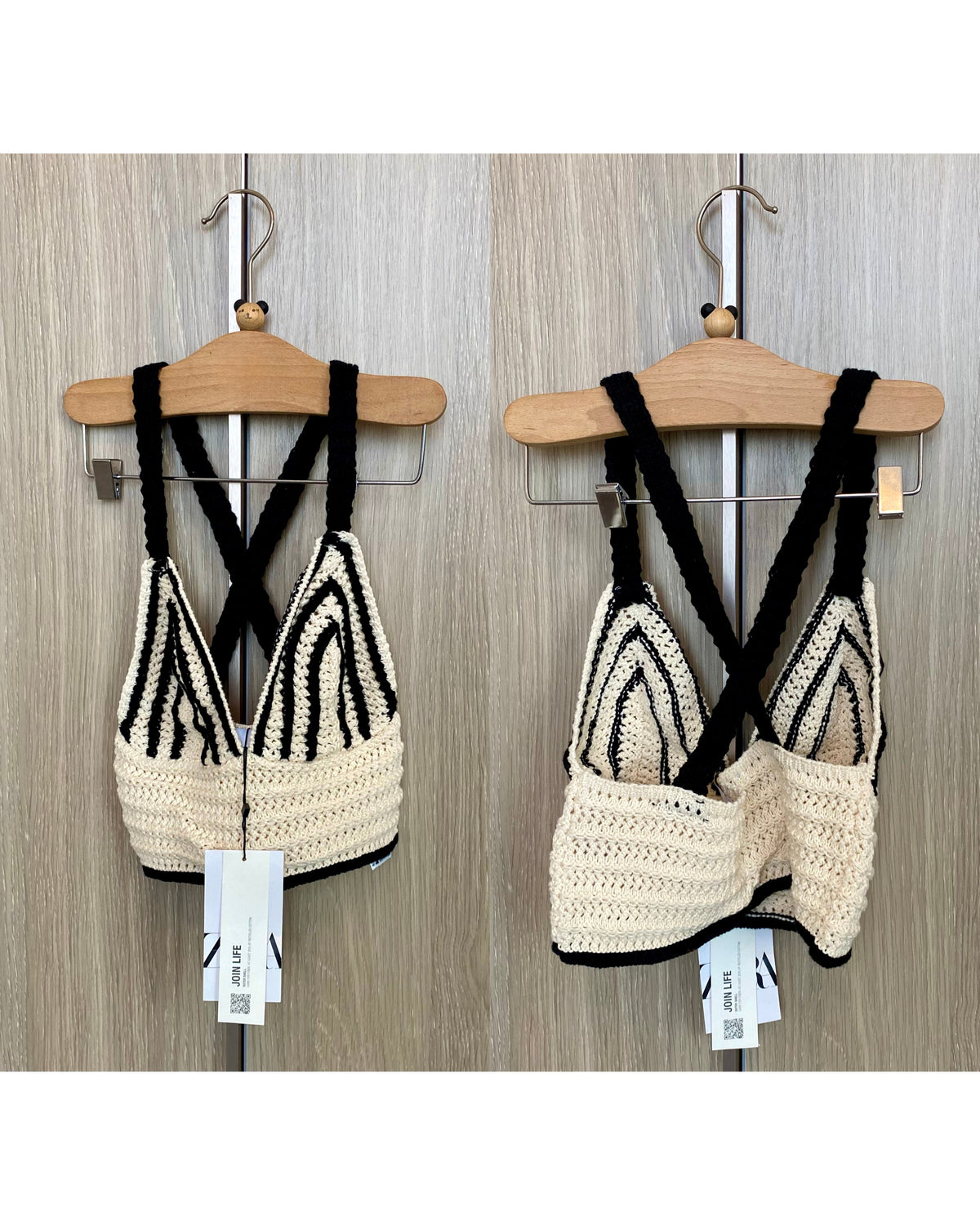 Striped Crochet Top & Pants Set
