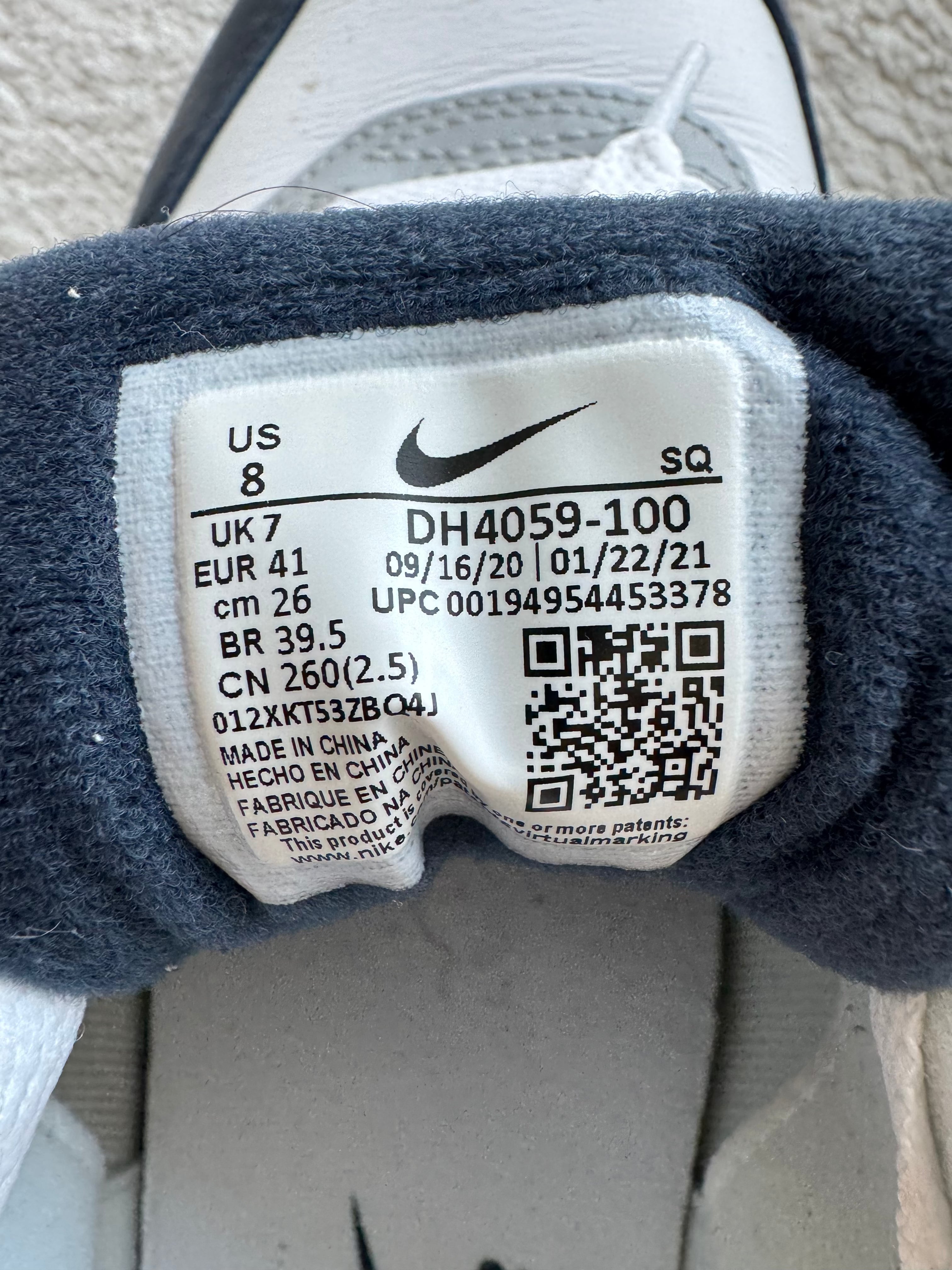Nike Air Max 1 LV8 Obsidian White Grey Navy - US 8 / EU 41