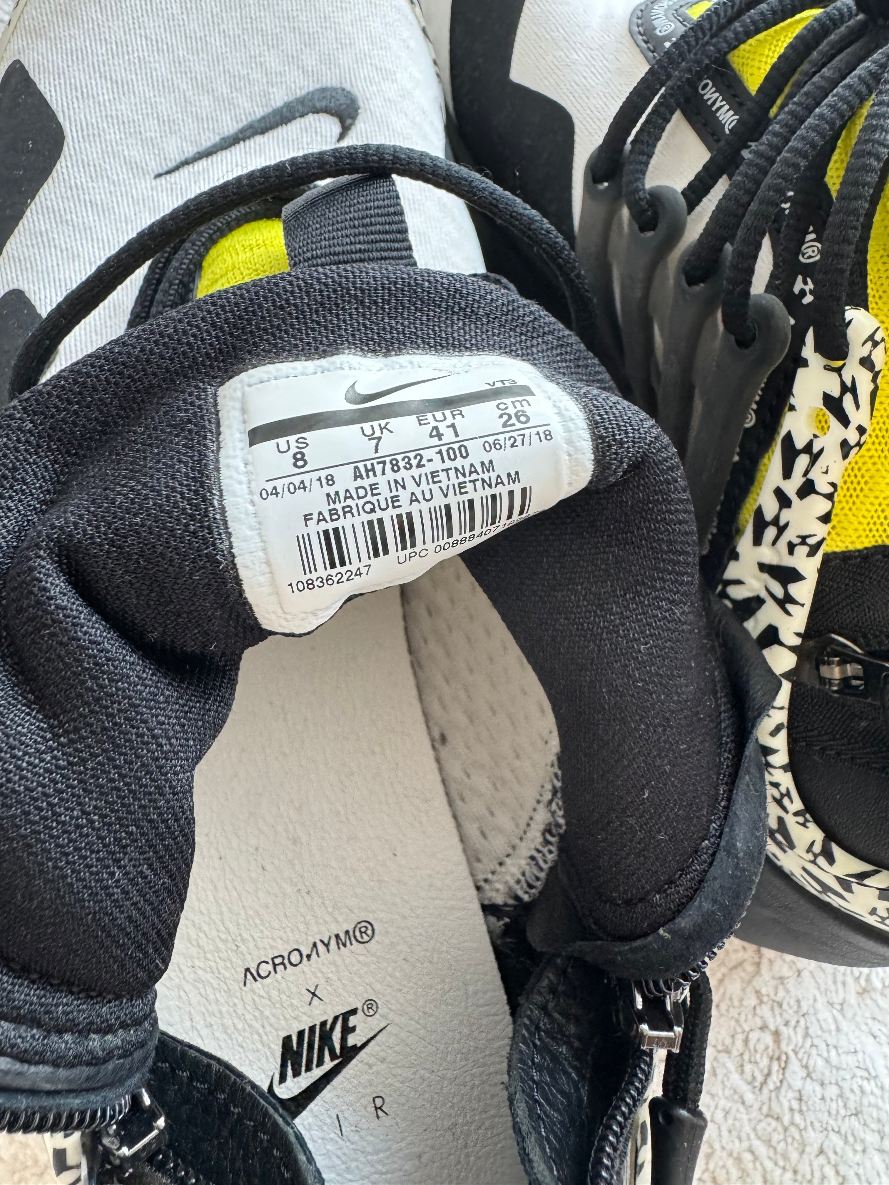 Nike Air Presto Mid Acronym Dynamic Yellow - US 8 / EU 41
