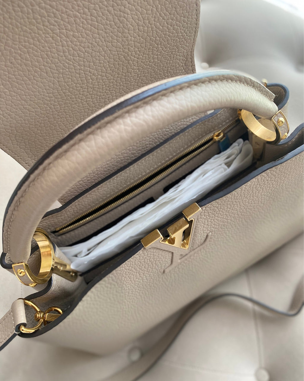 LOUIS VUITTON Galet Capucines Bag
